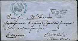 Let ALSACE-LORRAINE - Cachet K.PR.FELDPOST/RELAIS N°29/27/9 + Cachet Aigle S. Env. Pour BERLIN, TB - Lettres & Documents