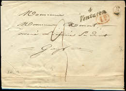 Let OBLITERATIONS PAR DEPARTEMENTS - 4/HAUTES ALPES Cursive 4/VENTAVON S. LSC, Càd T13 GAP 5/10/1842, TB - 1849-1876: Période Classique