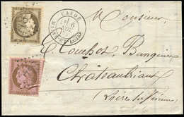 Let OBLITERATIONS PAR DEPARTEMENTS - 47/MAINE & LOIRE N°54 Et 56 Obl. GC 718 S. LAC, Càd T18 CANDE 6/11/75, TTB - 1849-1876: Classic Period