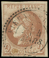 OBLITERATIONS PAR DEPARTEMENTS - 57/NORD N°40B 2c. Brun-rouge R II Obl. Càd T24 VIEUX-BERCQUIN 4/3/7( ), R Et TB - 1849-1876: Période Classique