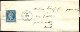 Let LETTRES DE PARIS - N°14A 20c. Bleu T I Obl. Cercle De Points 3304 S. LAC, Càd 1358 11/10/59, TB - 1849-1876: Période Classique