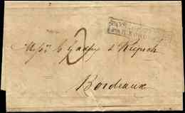 Let POSTE MARITIME - MP Encadrée PAYS D'OUTREMER/PAR BORDEAUX S. LAC De Port Au Prince 1829, TB - Schiffspost