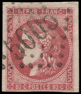 LETTRES ET OBLITERATIONS D'ALGERIE - N°49 Obl. GC 5005 D'ALGER, Frappe TTB - 1849-1876: Période Classique