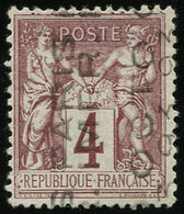 (*) PREOBLITERES - 14  Sage,  4c. Lilas Brun, Sans Quantième, TB. J, Cote Maury - 1893-1947