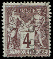 (*) PREOBLITERES - 14  Sage,  4c. Lilas-brun, SANS Quantième, TB. C - 1893-1947