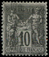 (*) PREOBLITERES - 16  Sage, 10c. Noir Sur Lilas, Surcharge Verticale Sans Quantième, TB - 1893-1947