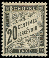 ** TAXE - 17  20c. Noir, Inf. Trace D'adh., TB. C - 1859-1959 Used