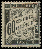 * TAXE - 21  60c. Noir, 2 Légères Rousseurs, Sinon TB - 1859-1959 Afgestempeld