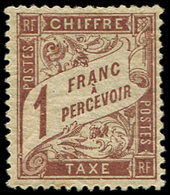 * TAXE - 25   1f. Marron, Frais Et TB. S - 1859-1959 Oblitérés