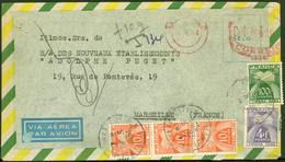 Let TAXE - 33  30c. Rouge Carminé, Obl. Paris 66 21/6/94 S. Env. Affie 1p. GB Obl. MANCHESTER 20/6/94, TB - 1859-1959 Usados