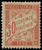 * TAXE - 34  30c. Rouge Orange, TB - 1859-1959 Afgestempeld