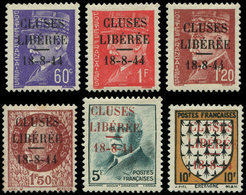 ** TIMBRES DE LIBERATION - CLUSES 1/6 : N°6 Infime Adh., TB - Befreiung