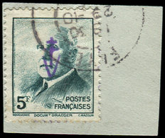 TIMBRES DE LIBERATION - SYLVANES LES BAINS 31 : 5f. Vert-bleu Obl. Sur Fragt, TB - Befreiung