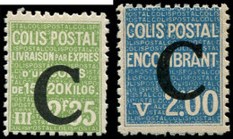 ** COLIS POSTAUX  (N° Et Cote Maury) - 117/18, 2f35 Vert Et 2f. Bleu, Surch. C, TB - Neufs