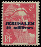 * Spécialités Diverses - JERUSALEM 3 : 20m S. 6f. Rouge Carminé, TB - Guerre (timbres De)