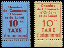 ** Spécialités Diverses - TIMBRES DE GREVE, ORLEANS 2/3 : 10f. Bleu Et 10f. Jaune, TB - Sonstige & Ohne Zuordnung