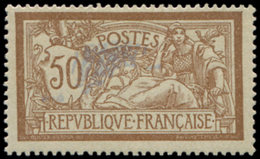 * VARIETES - 120b  Merson, 50c. Brun Et Gris, CENTRE DEPLACE, TB - Unused Stamps