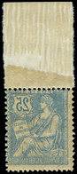 ** VARIETES - 127a  Mouchon Retouché, 25c. Bleu, RECTO-VERSO, Bdf, TB - Unused Stamps