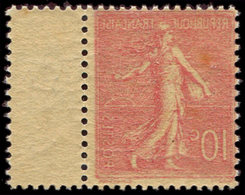 ** VARIETES - 129c  Semeuse Lignée, 10c. Rose, RECTO VERSO, Bdf, TB - Nuevos