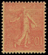 ** VARIETES - 129e  Semeuse Lignée, 10c. Rose, RECTO-VERSO, TB - Neufs