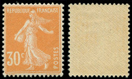 ** VARIETES - 141e  Semeuse Camée, 30c. Orange, Papier X, - Unused Stamps