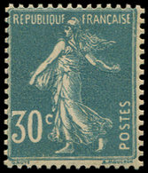 ** VARIETES - 192c  Semeuse Camée, 30c. Bleu, T IIC De Roulette, TB - Ungebraucht