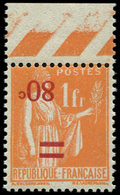 ** VARIETES - 359b  Paix, 80c. S. 1f. Orange, Surcharge RENVERSEE, Bdf, R Et TB. Br - Unused Stamps