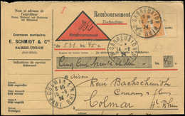 Let LETTRES DU XXe SIECLE - N°158 Obl. Sarreunion 14/8/24 S. Carte Remboursement, TB - Cartas & Documentos