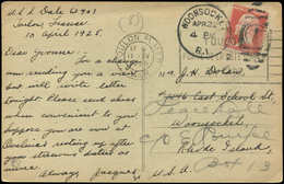 Let LETTRES DU XXe SIECLE - N°175 Obl. S. CP (+ 5 Mots) P. Etats-Unis, TB - Briefe U. Dokumente