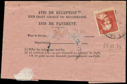 Let LETTRES DU XXe SIECLE - N°306 2 AR D'un Objet Rec., TB - Lettres & Documents