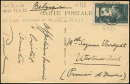 Let LETTRES DU XXe SIECLE - N°337 4/5/37, CP Ill. P. L'Etranger, 5 Mots Ordinaires, TB - Briefe U. Dokumente