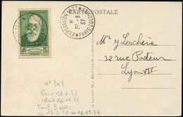 Let LETTRES DU XXe SIECLE - N°343 30/8/37, CP Ill., 5 Mots Ordinaires, TB - Covers & Documents