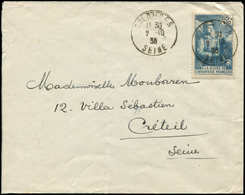 Let LETTRES DU XXe SIECLE - N°387 2/10/38 Colombes S. Env., TB - Covers & Documents