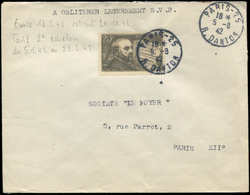 Let LETTRES DU XXe SIECLE - N°542 Obl. Paris 5/8/42 S. Env. Intérieure, TB - Briefe U. Dokumente