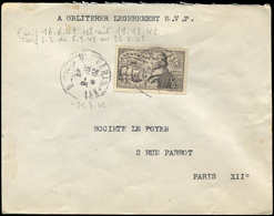 Let LETTRES DU XXe SIECLE - N°544 Obl. 31/8/42 S. Env. Intérieure, TB - Lettres & Documents