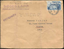 Let LETTRES DU XXe SIECLE - N°1038 Obl. 3/4/56 S. Env. "IMPRIMES", TB - Covers & Documents