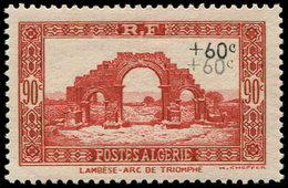 ** ALGERIE 167a : +60c. Sur 90c. Rouge, DOUBLE Surcharge, TB - Other & Unclassified