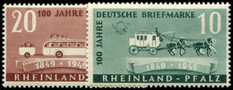 ** ALLEMAGNE Z.O.F.  RHENANIE 48/49 : Expo Philatélique, PAIRE, TB - Autres & Non Classés