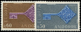** ANDORRE 188/89 : Europa 1968, TB - Unused Stamps