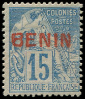 * BENIN 6B : 15c. Bleu, Surcharge Rouge, TB - Otros & Sin Clasificación