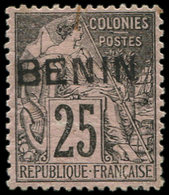 * BENIN 8 : 25c. Noir Sur Rose, TB - Autres & Non Classés