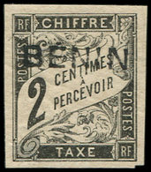 ** BENIN Taxe : 2c. Noir, NON EMIS, Pli De Gomme, Sinon TB. C - Otros & Sin Clasificación