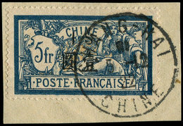 CHINE 100 : 1$. S. 5f. Bleu Et Chamois, Obl. S. Fragt, TB - Altri & Non Classificati