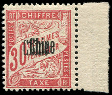 * CHINE Taxe 5a : 30c. Rouge-carmin, DOUBLE Surcharge, TB - Other & Unclassified