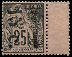 (*) CONGO 7b : 15c. Sur 25c. Noir Sur Rose, Surcharge Verticale Avec Bandelette, Neuf Sans Gomme, TB - Otros & Sin Clasificación