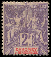 * DAHOMEY 16 : 2f. Violet Sur Rose, TB - Other & Unclassified