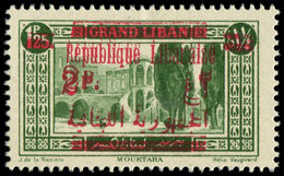 * GRAND LIBAN 18b : 2p. Sur 1f25 Vert, DOUBLE Surch., TB - Other & Unclassified