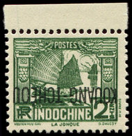 * KOUANG-TCHEOU 103a : 2c. Vert, Surch. RENVERSEE, TB - Other & Unclassified