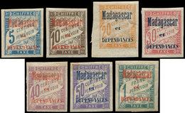 * MADAGASCAR Taxe 1/7 : Série Duval De 1896, N°5 (*), N°6 Légère Jaunissure, Sinon TB - Other & Unclassified
