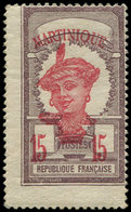 * MARTINIQUE 66 : 15c. Violet-brun Et Rose, Centre TRES DEPLACE, TB - Other & Unclassified